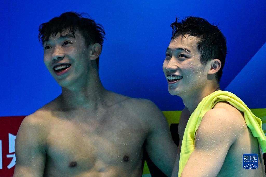 游泳世锦赛男子双人3米板决赛：龙道一/王宗源夺冠