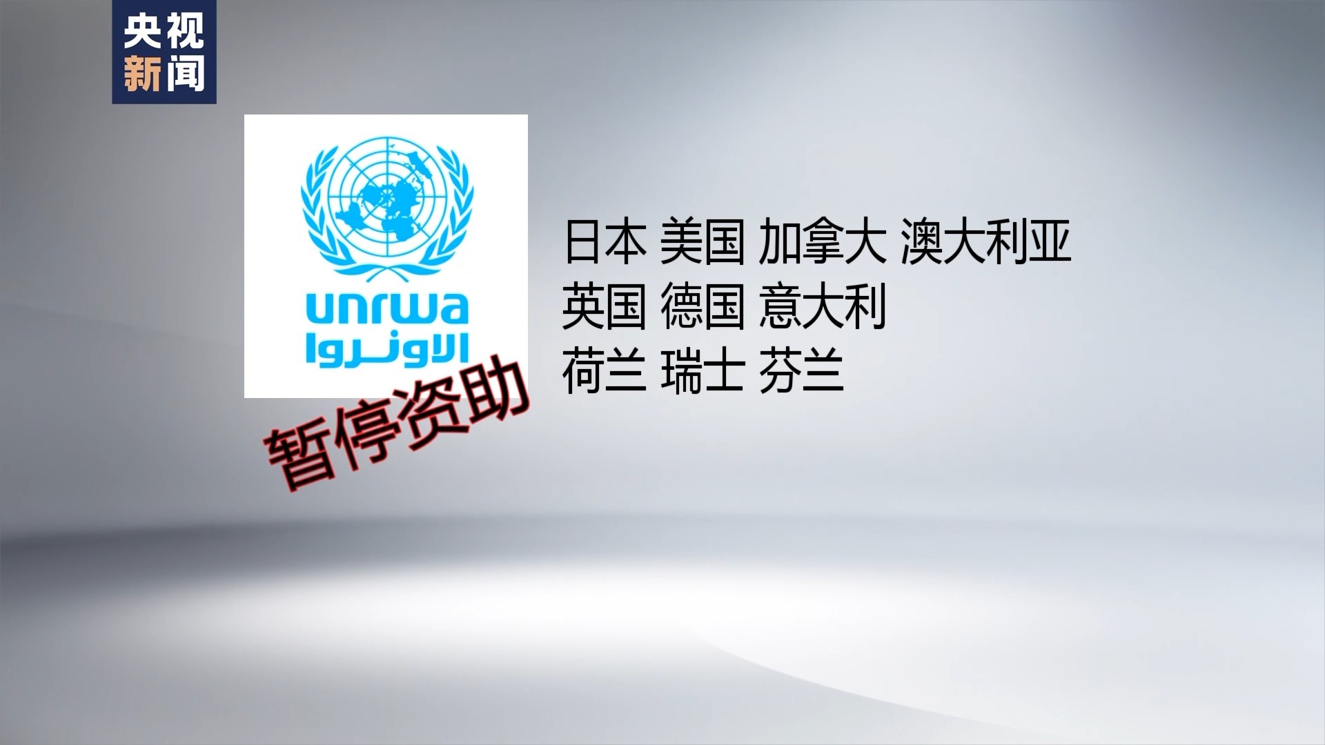 西方多国宣布暂停资助近东救济工程处