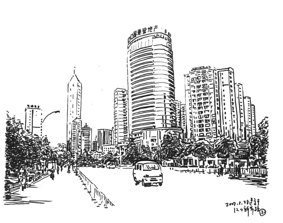 钢笔画出来的武汉火了!细腻得让人窒息,放大一万倍也足够震撼